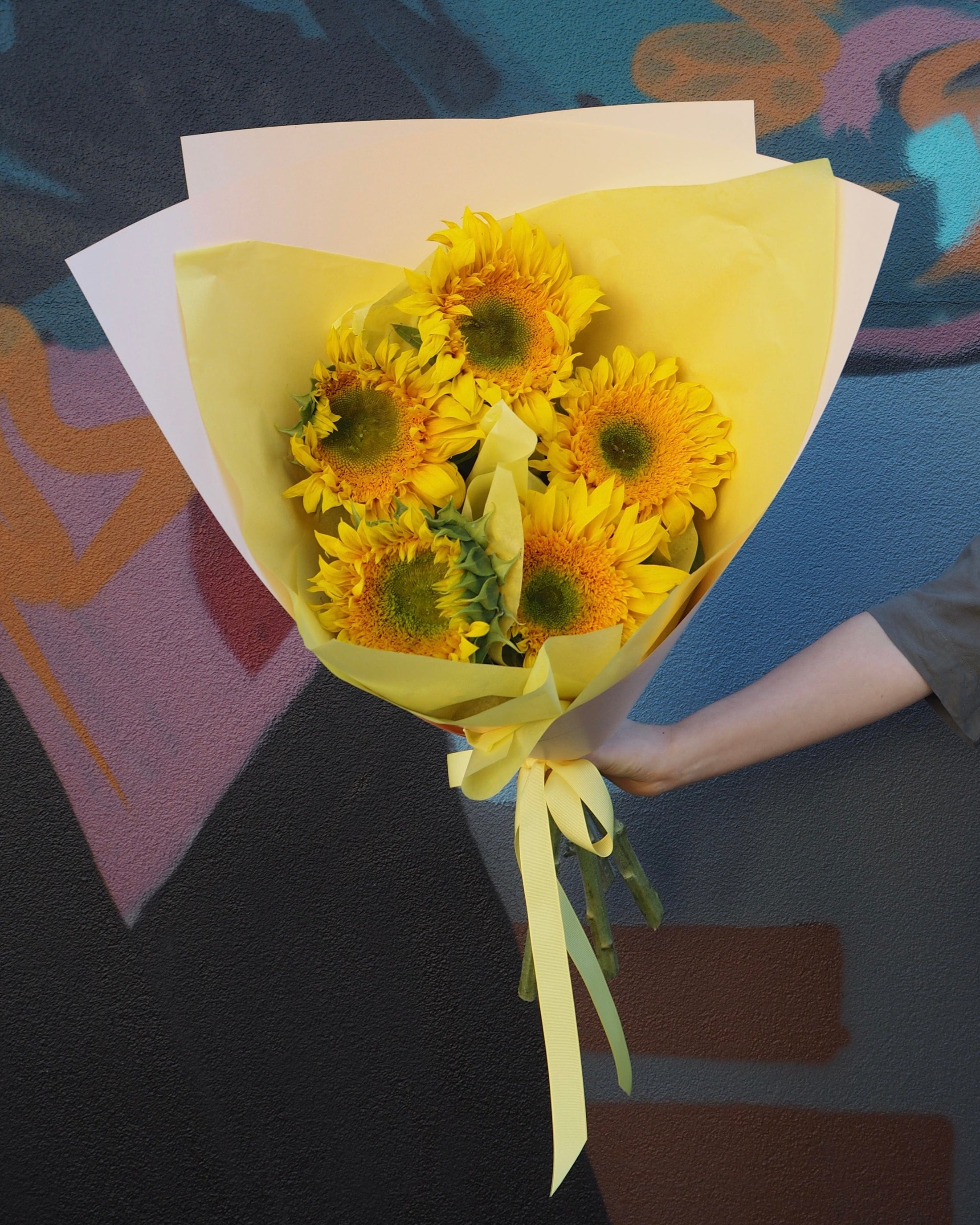 East End Flower Market Teddy Bear Sunflower Market Bunch