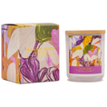 Load image into Gallery viewer, Candle with floral design packaging and Frankie Gusti branding
