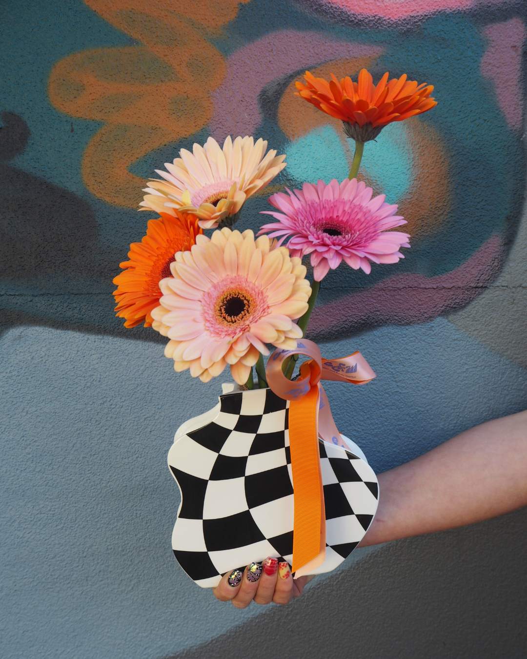 Retro Gerbera Vase