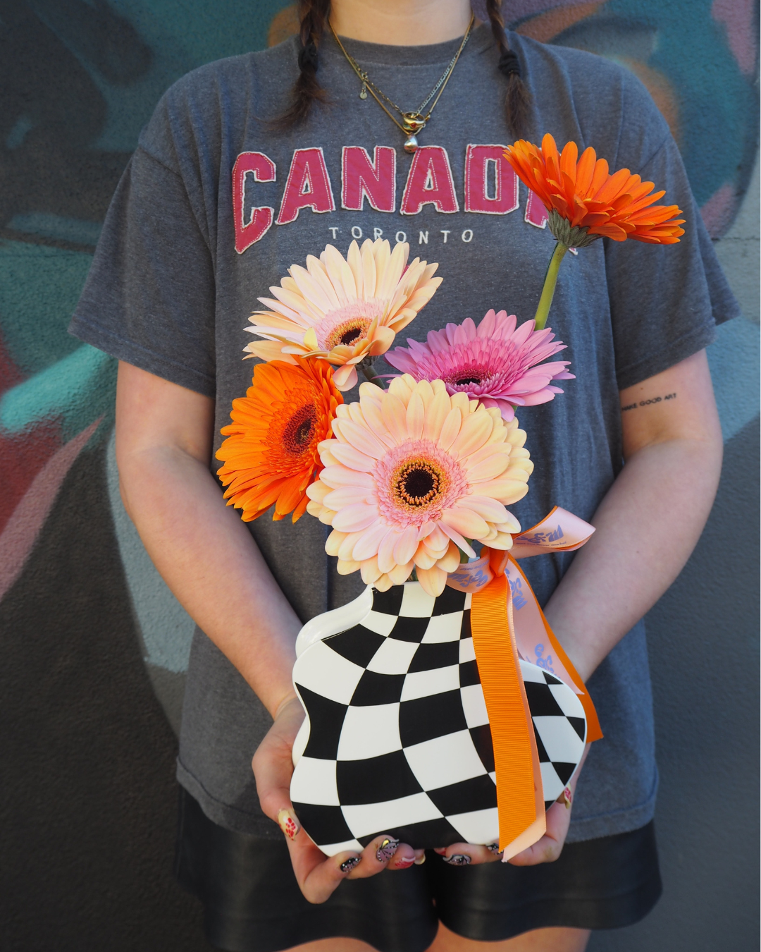 Retro Gerbera Vase